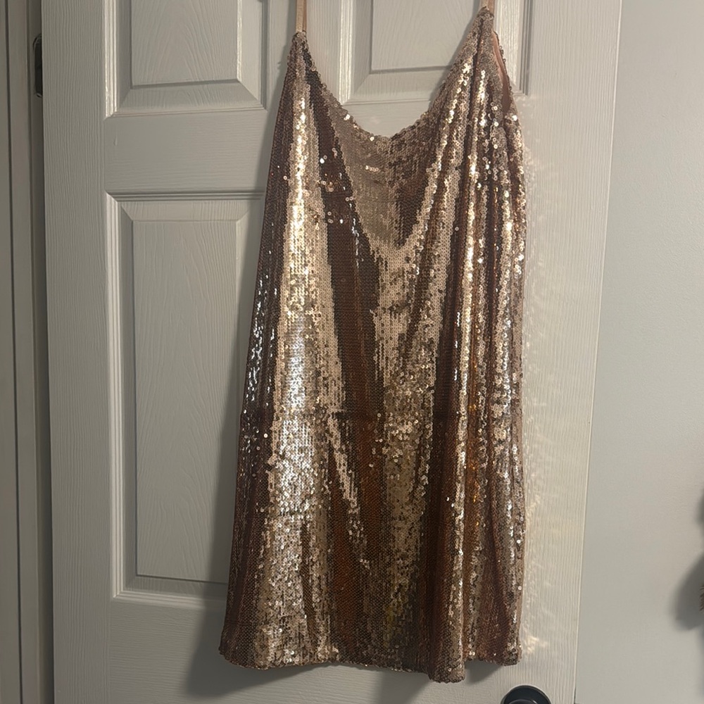 Sequin Rose Gold Dress